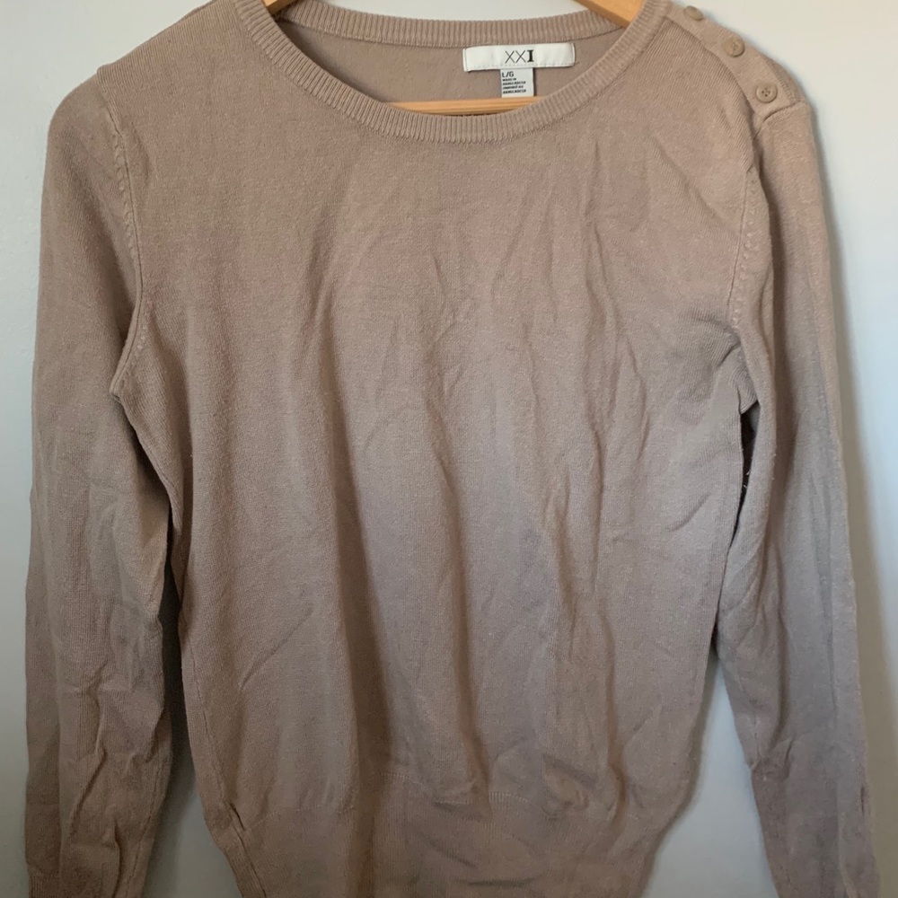 Long sleeve tan shirt